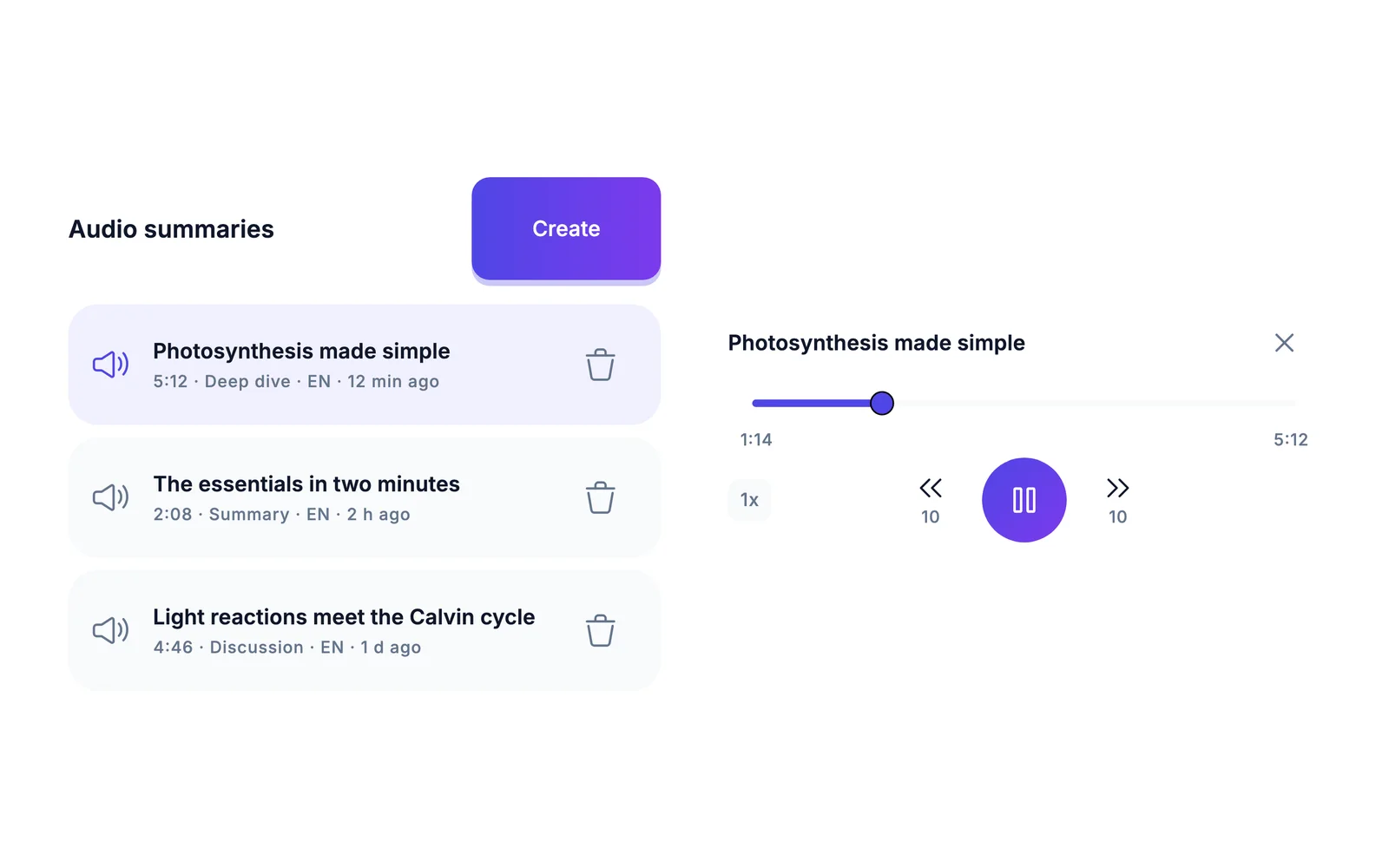 Listen to your notes anywhere